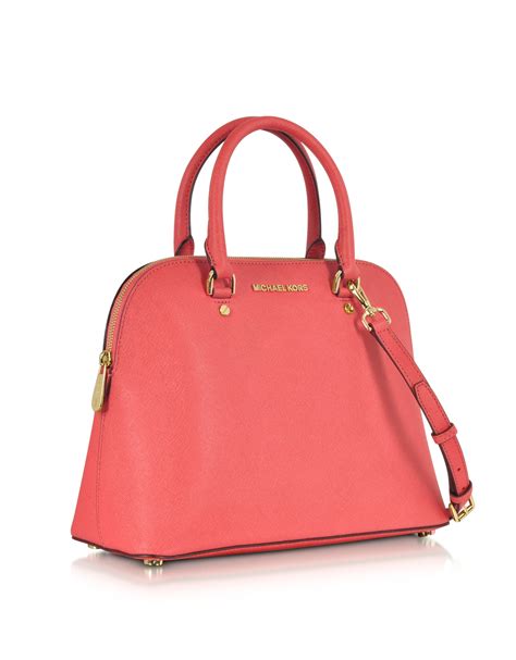 Michael Kors Cindy Large Saffiano Leather Satchel 